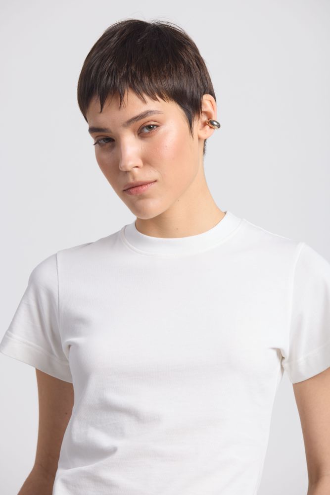 VIGO Tricou slim fit lăptos — Bluze cu mânecă lungă și tricouri — fotografia 5